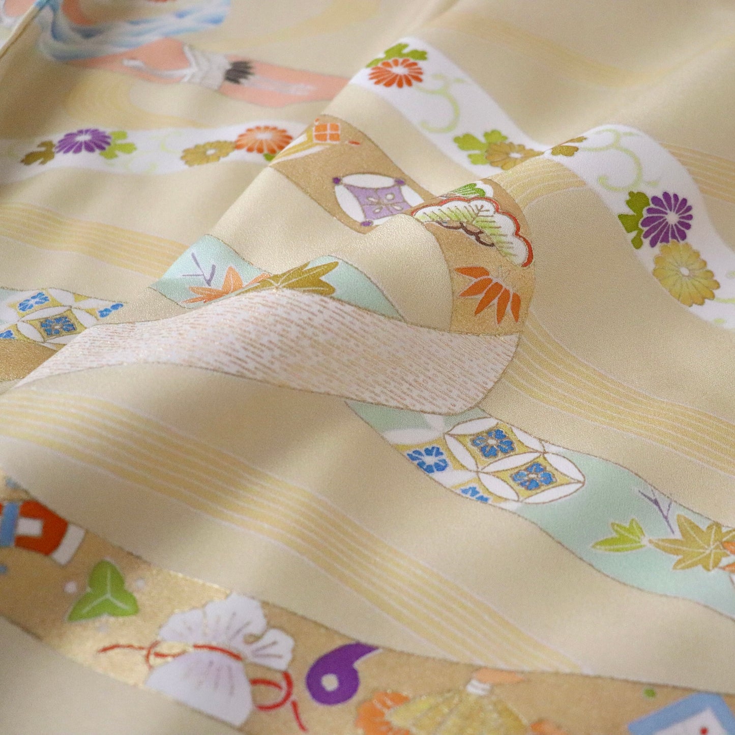 訪問着「手描き京友禅 - 吉祥鬘帯」高橋啓