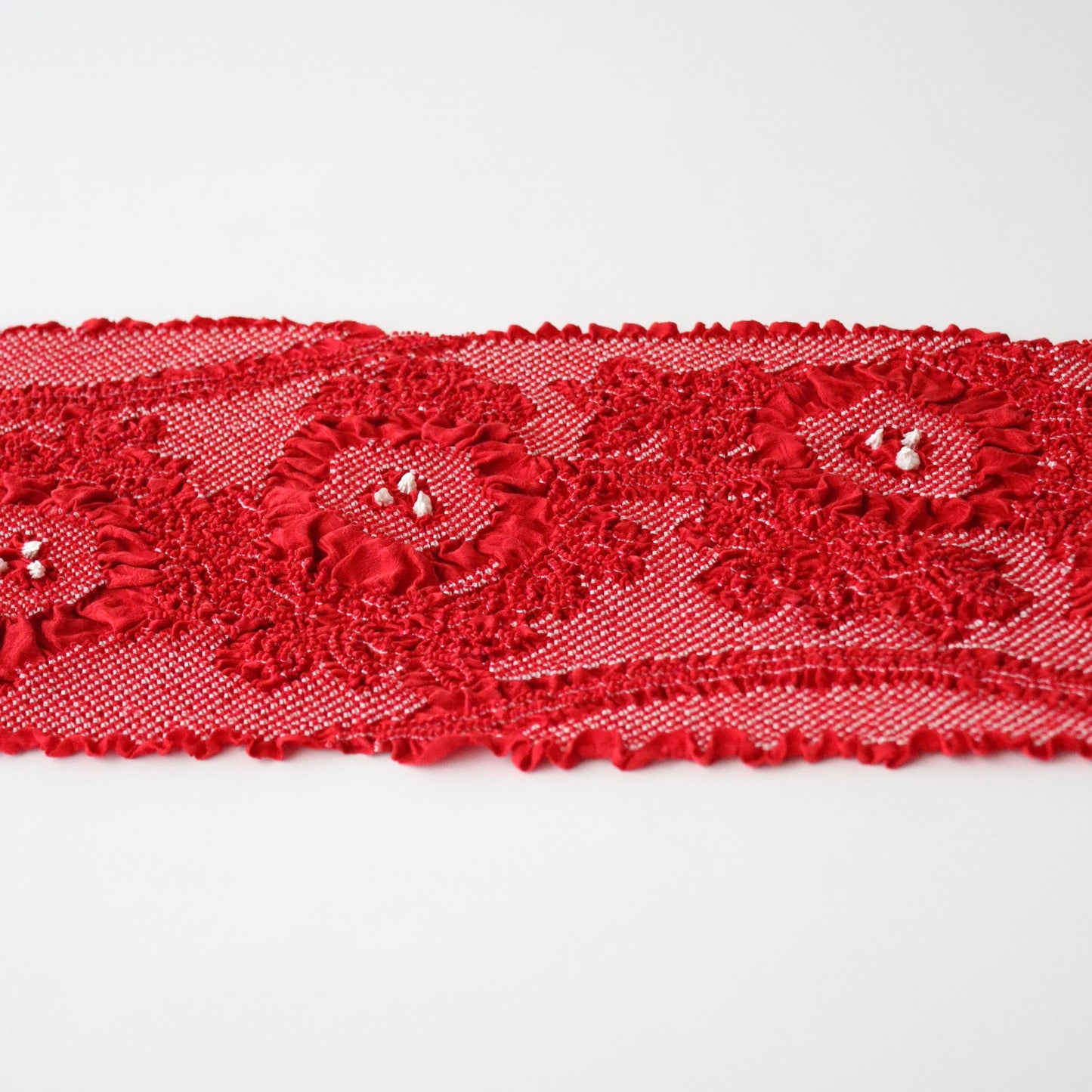 絞染め帯揚げ「立涌花 - rd」和小物さくら