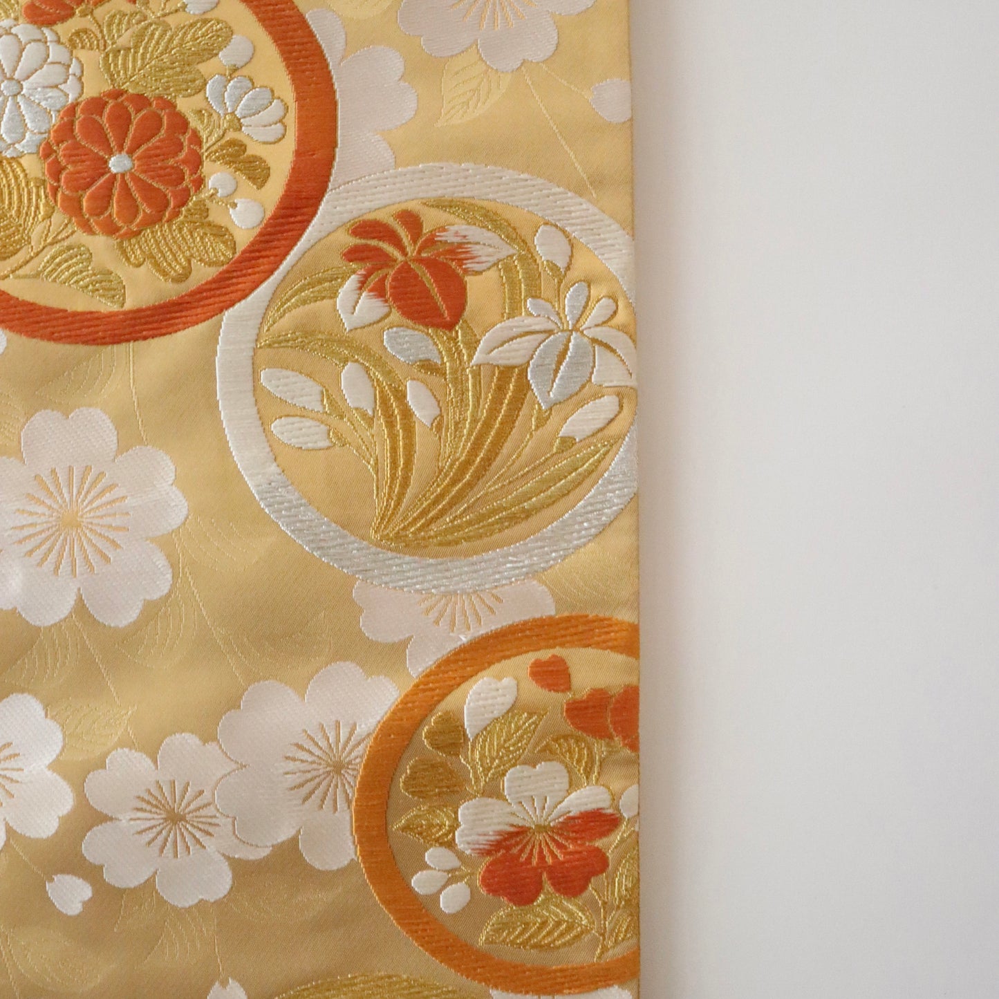 袋帯「桜狂言丸文」梅垣織物