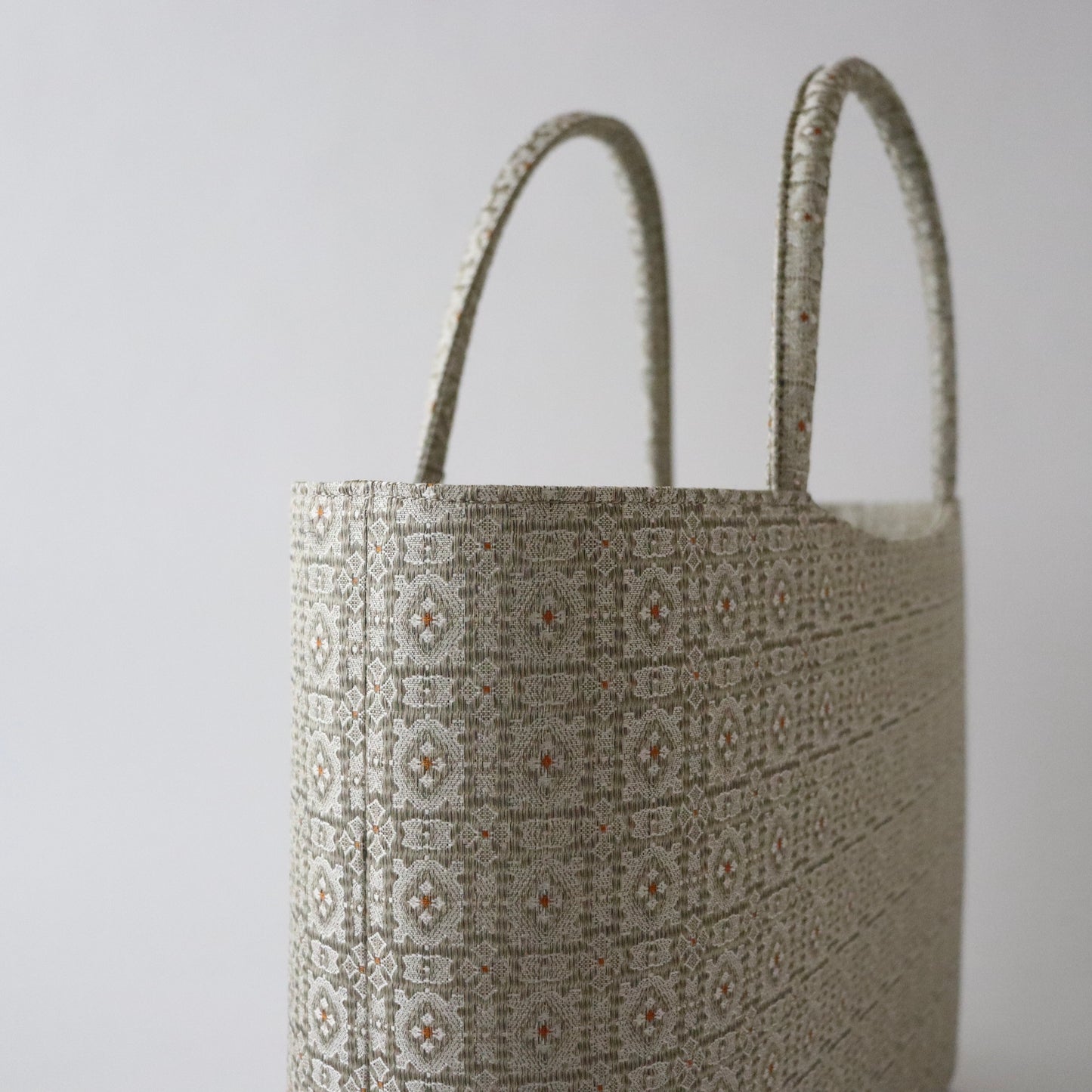 西陣織バッグ「変わり亀甲 - gr」大原商店