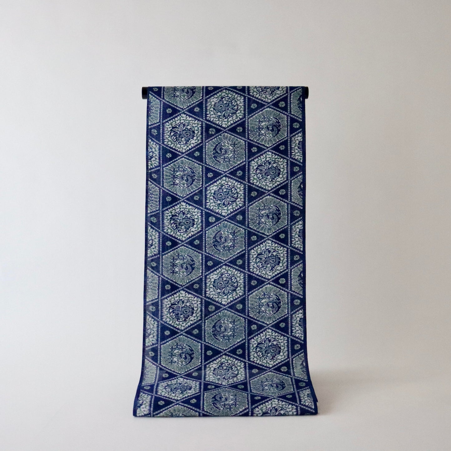 綿絽ゆかた「籠目花 - 加賀染」坂口染工房