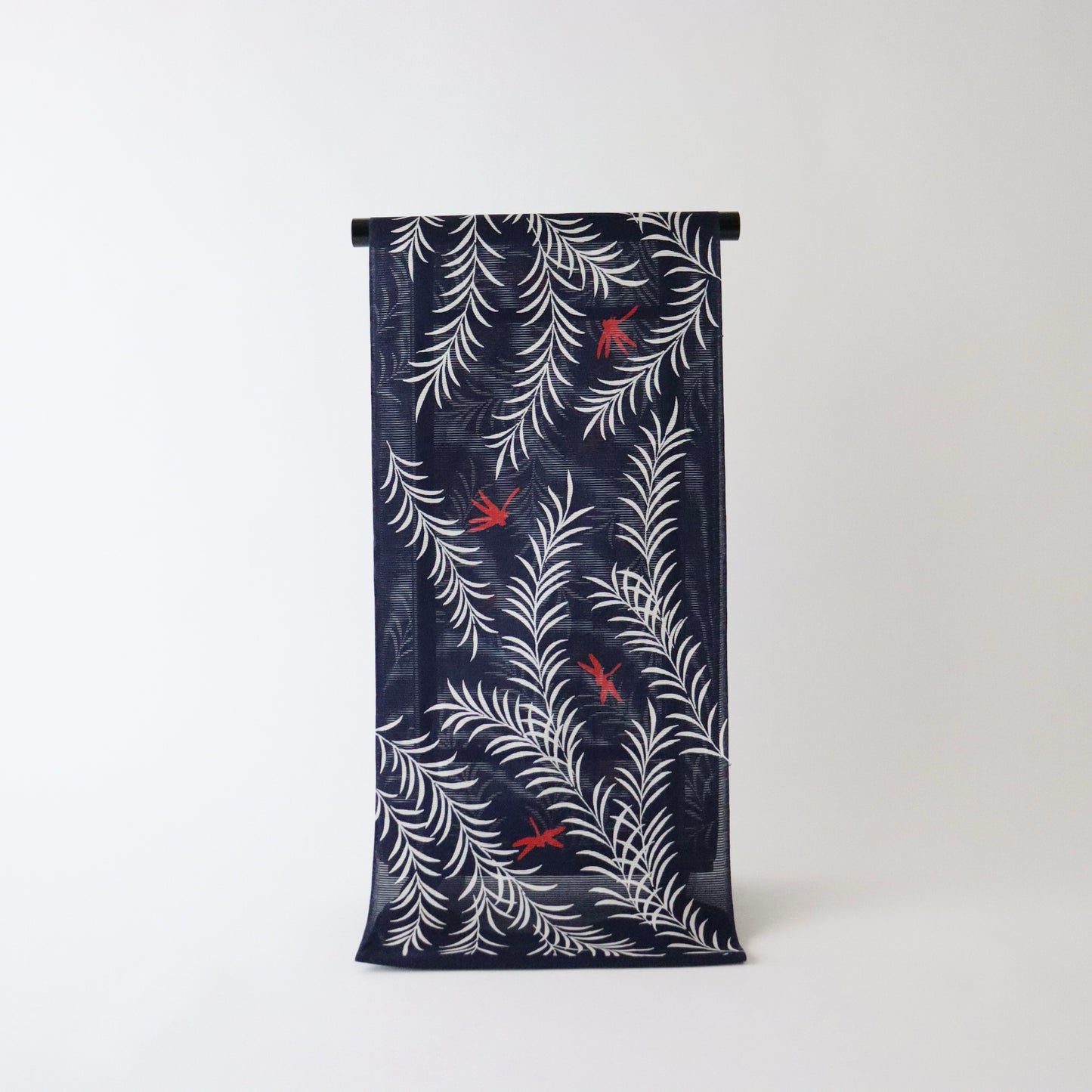 綿絽ゆかた「柳に蜻蛉」紫織庵