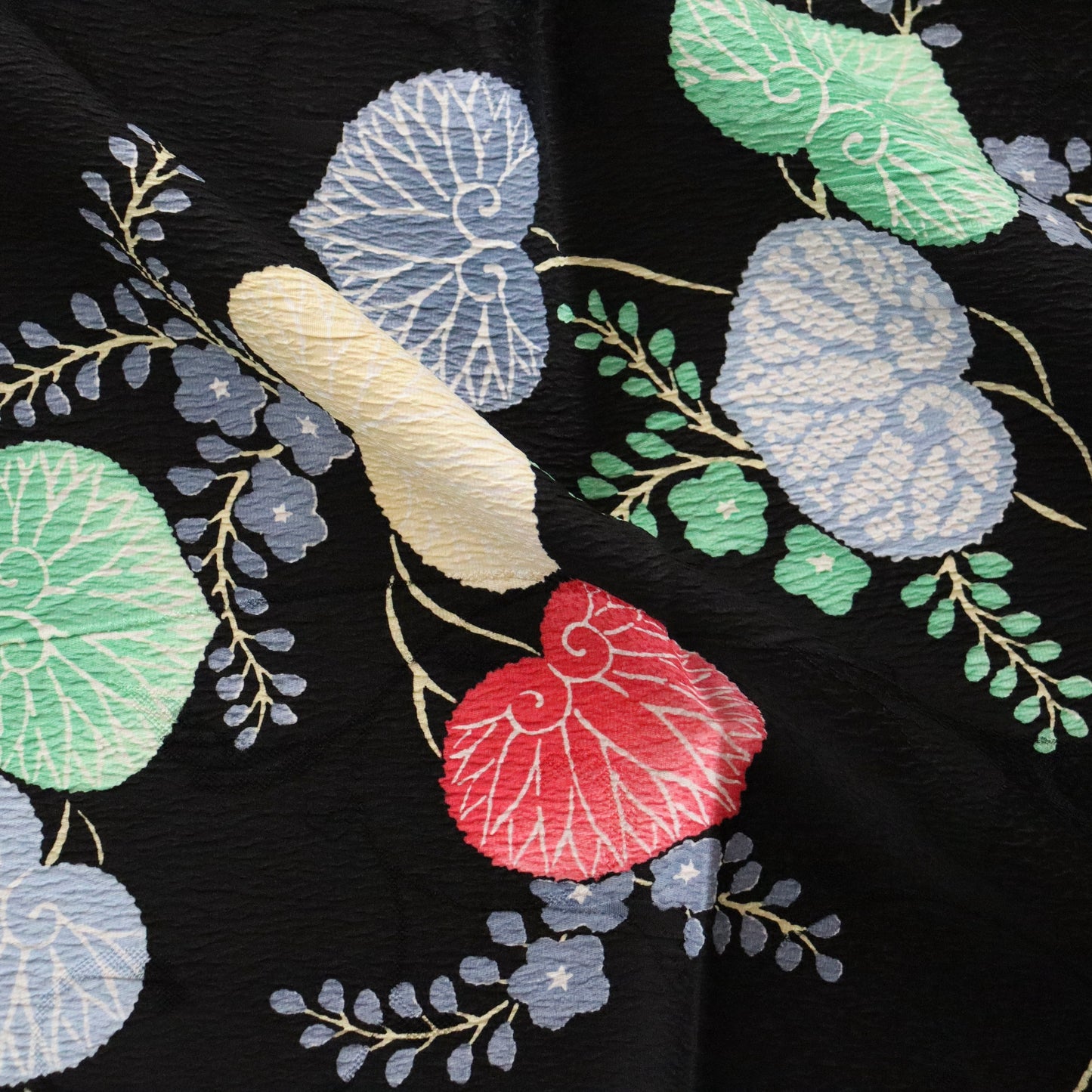 帯揚げ「葵 blk - 多ち花」和小物さくら