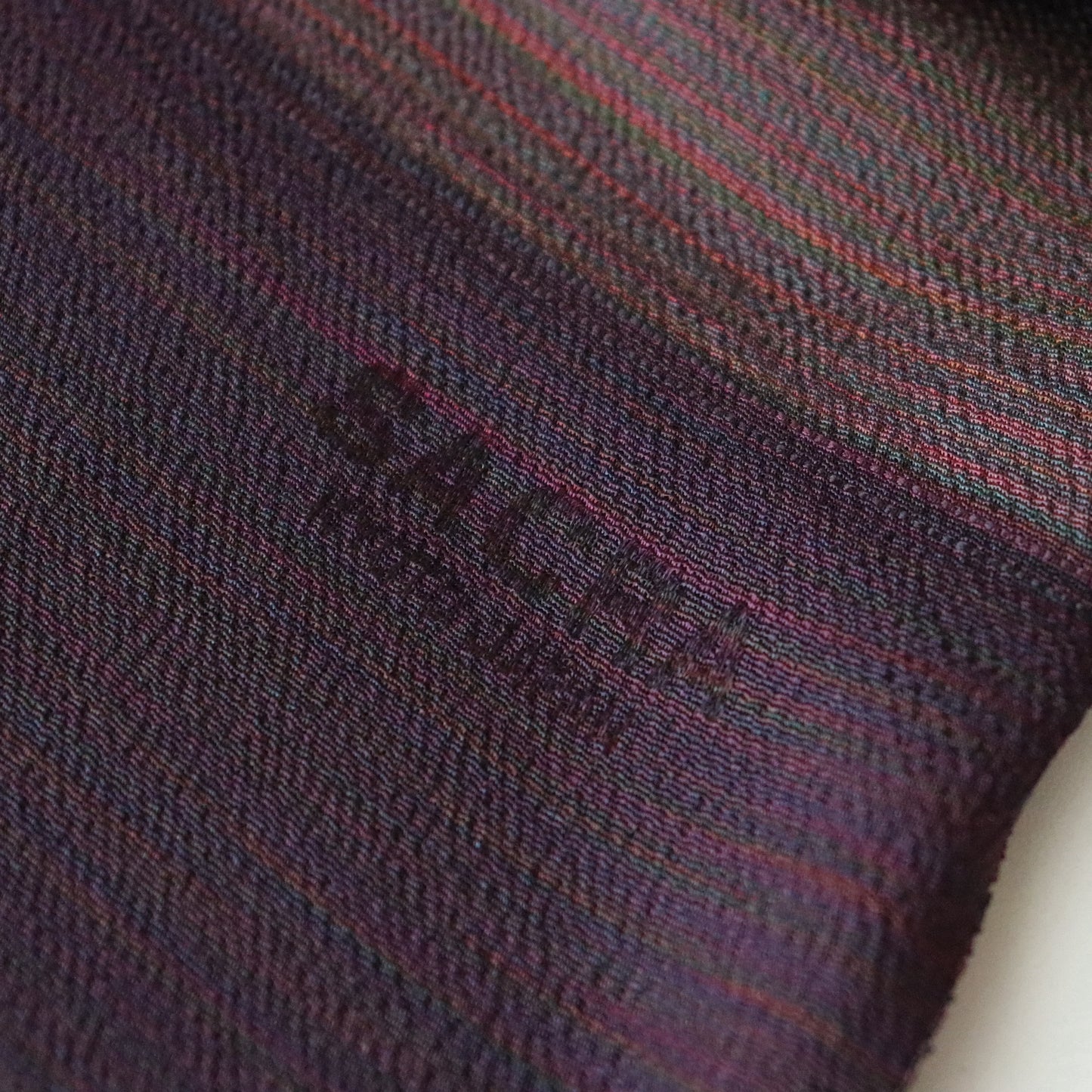 帯揚げ「縮緬横段しけ引染 - dk purp/ mult」和小物さくら