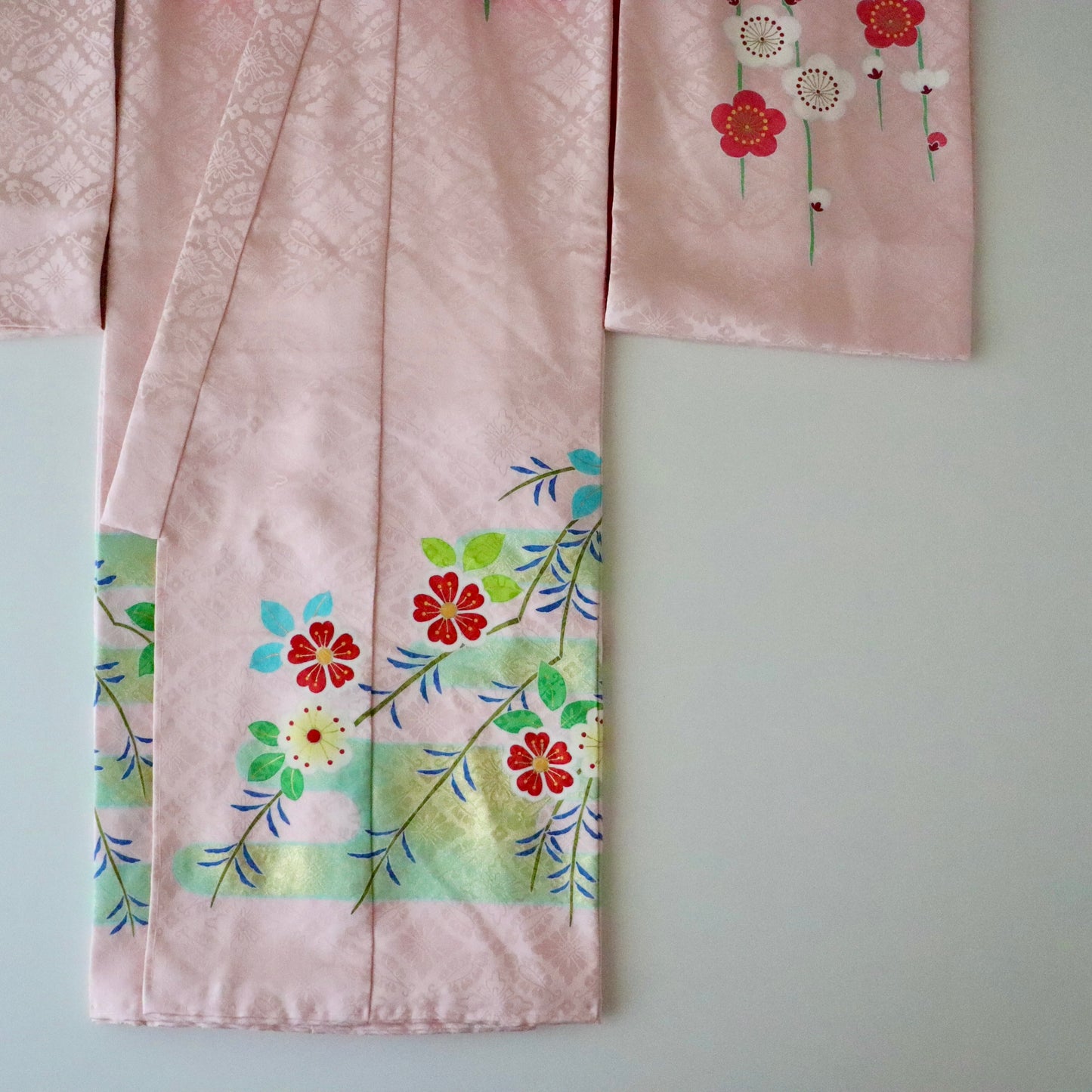 女児初着「枝垂れ桜に熨斗」松井青々