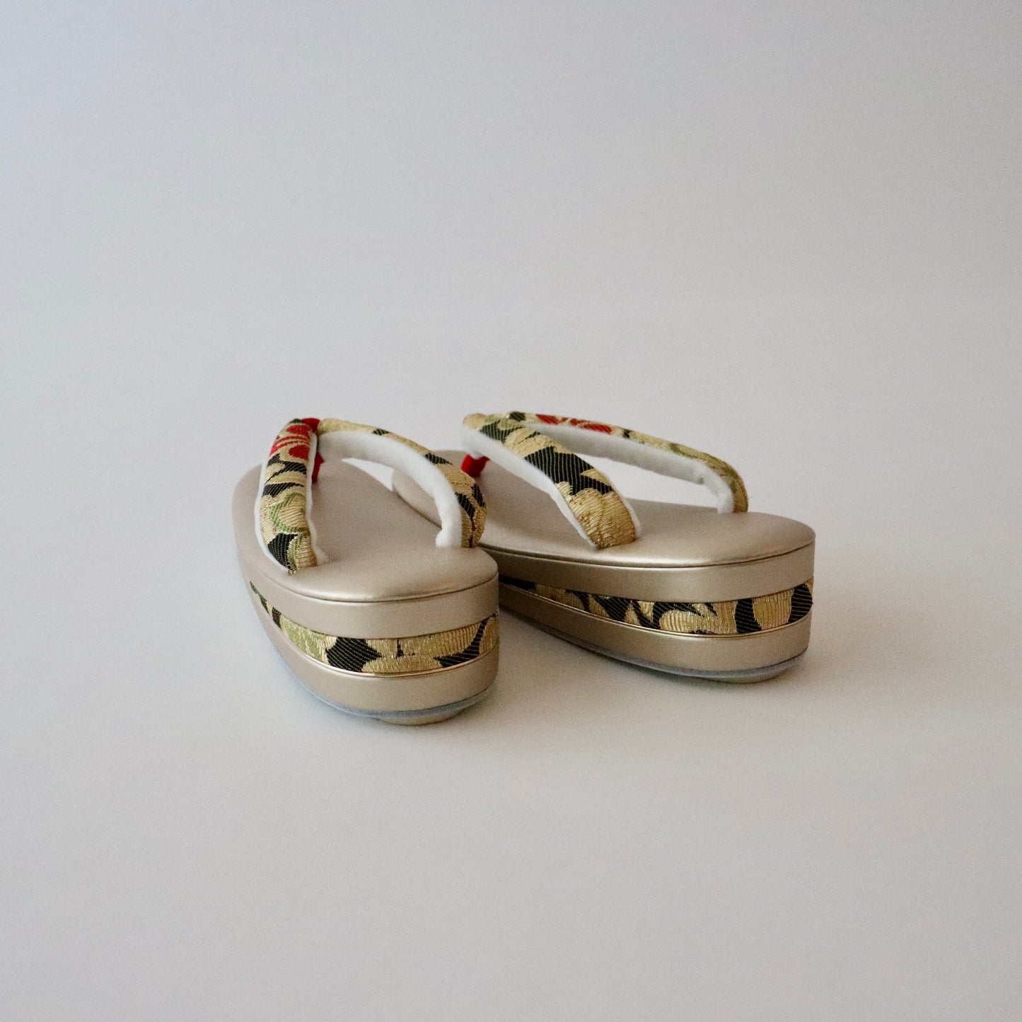 草履バッグセット「輪奈織 - 桜 blk」やまざき