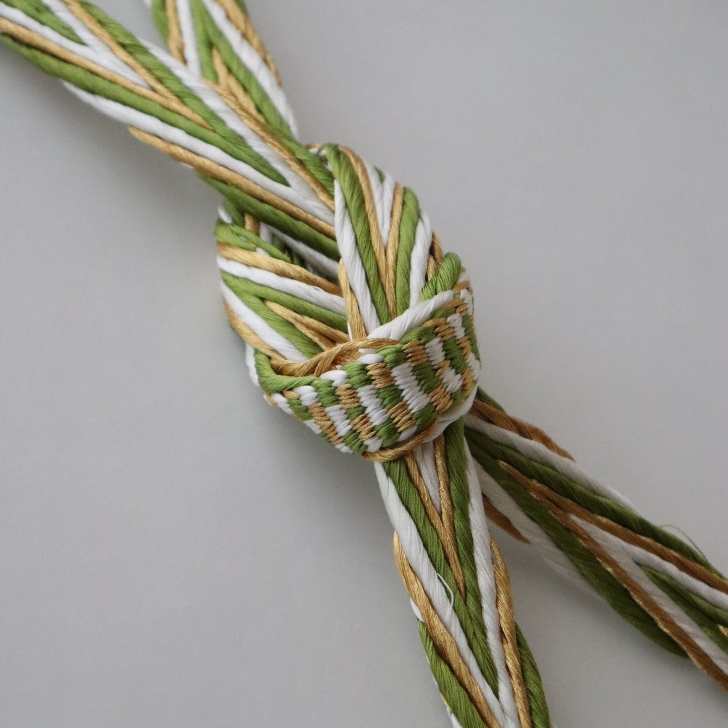 帯締め「畝打組 - lt grn」大原商店