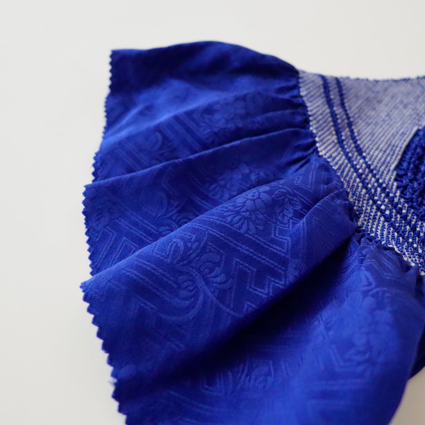 絞染め帯揚げ「うさぎ -blu」