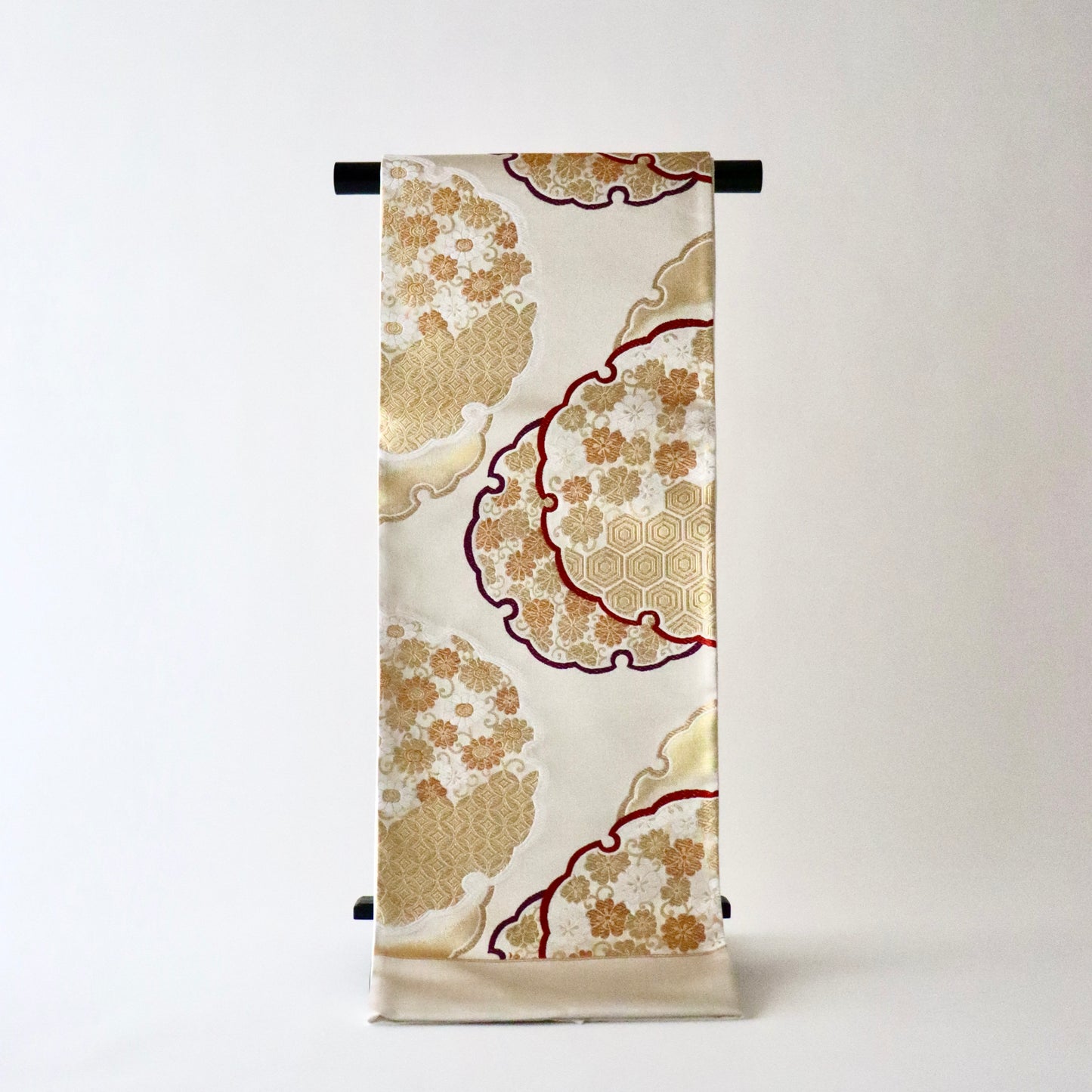 袋帯「雪輪重ね」岡文織物