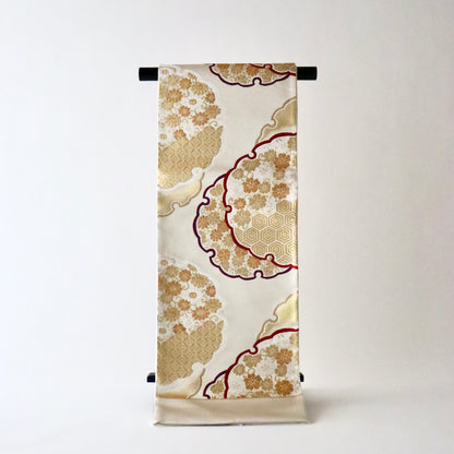 袋帯「雪輪重ね」岡文織物