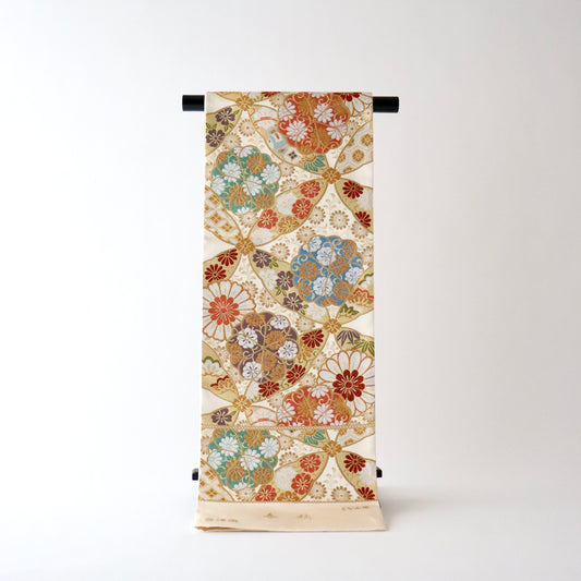 袋帯「春秋 七宝花散文」となみ織物