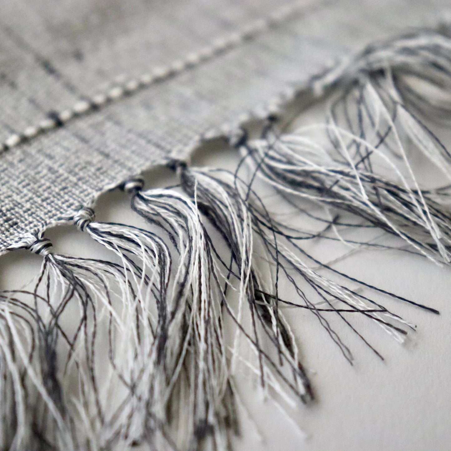 小千谷紬「小田島格子/濃墨」おだきん - 小田島克明