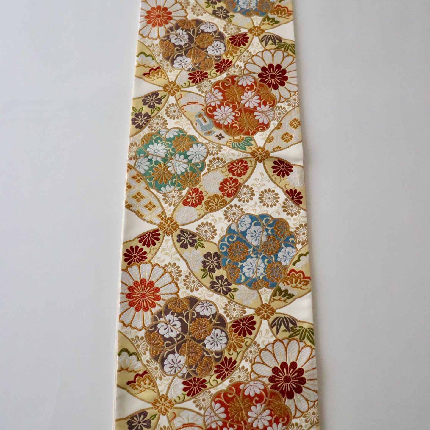 袋帯「春秋 七宝花散文」となみ織物