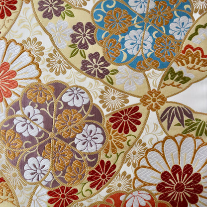 袋帯「春秋 七宝花散文」となみ織物