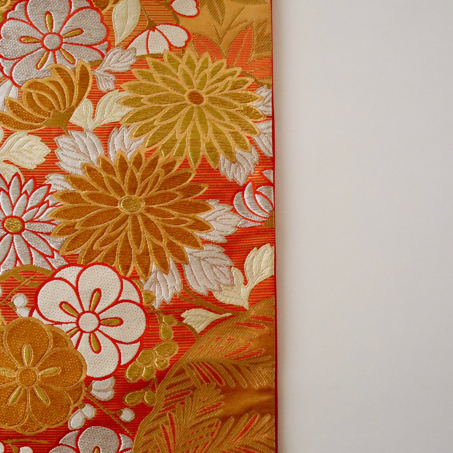 袋帯「花苑青海文」梅垣織物