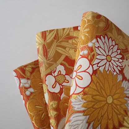 袋帯「花苑青海文」梅垣織物