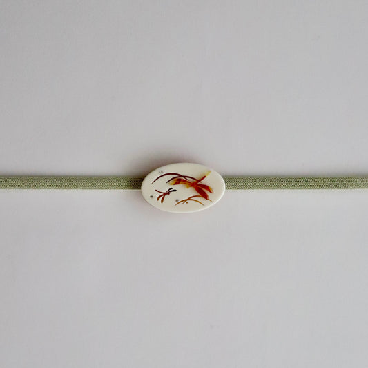帯留「露芝蜻蛉」
