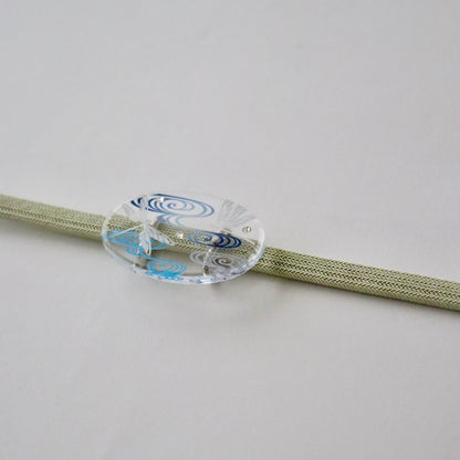 帯留「流水蜻蛉 - bl」大原商店