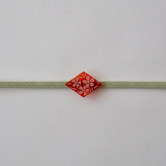 帯留「菱撫子 - rd」大原商店