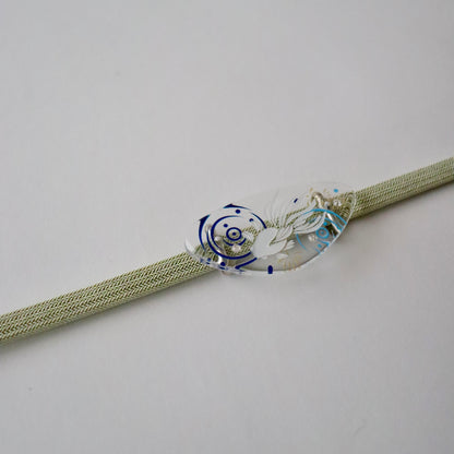 帯留「水紋金魚 - bl」大原商店