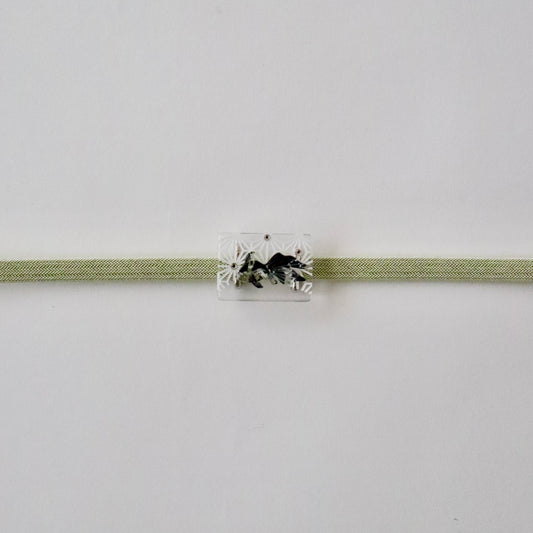 帯留「切子金魚 - blk」大原商店