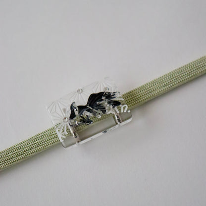 帯留「切子金魚 - blk」大原商店