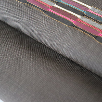 九寸名古屋帯「草木染手織 - 吉野間道」藤山千春 / 錦霞染織工房