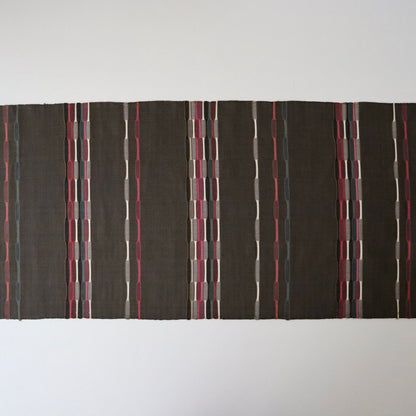 九寸名古屋帯「草木染手織 - 吉野間道」藤山千春 / 錦霞染織工房