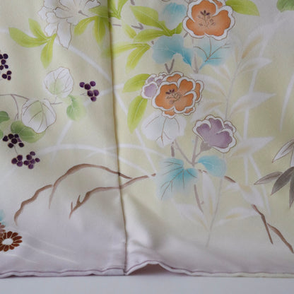 訪問着「手描き京友禅 - 琳派岩草花流水」工芸染匠 成謙