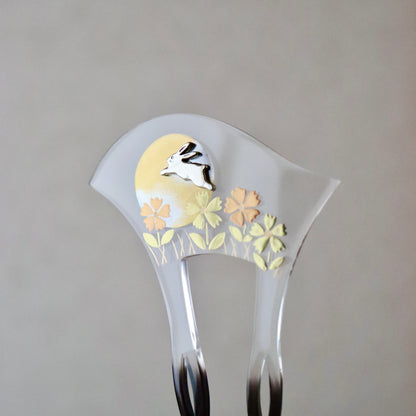 かんざし「月兎と撫子」大原商店
