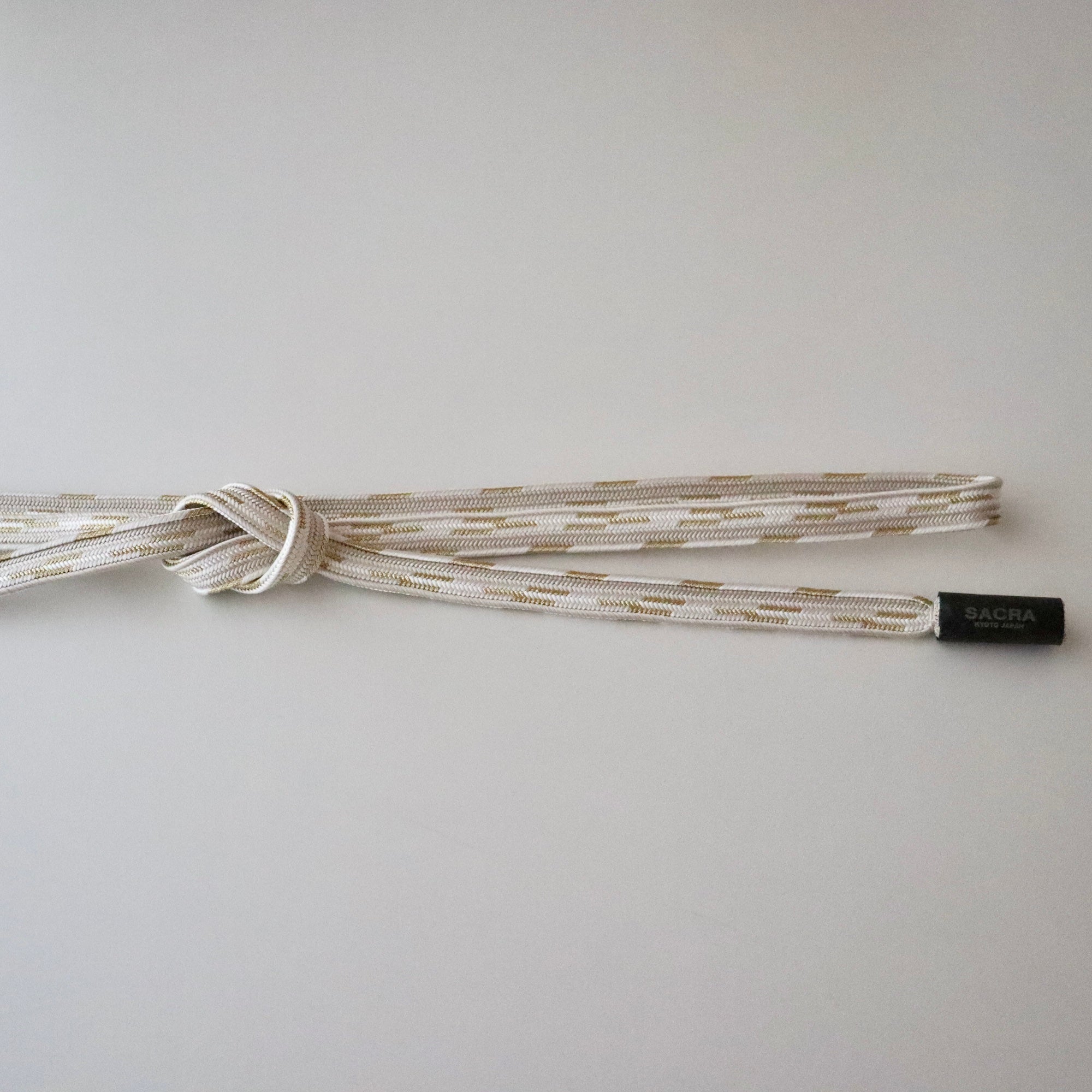 帯締め「貝ノ口縞撚房 - wht」和小物さくら – 荒井呉服店オンライン