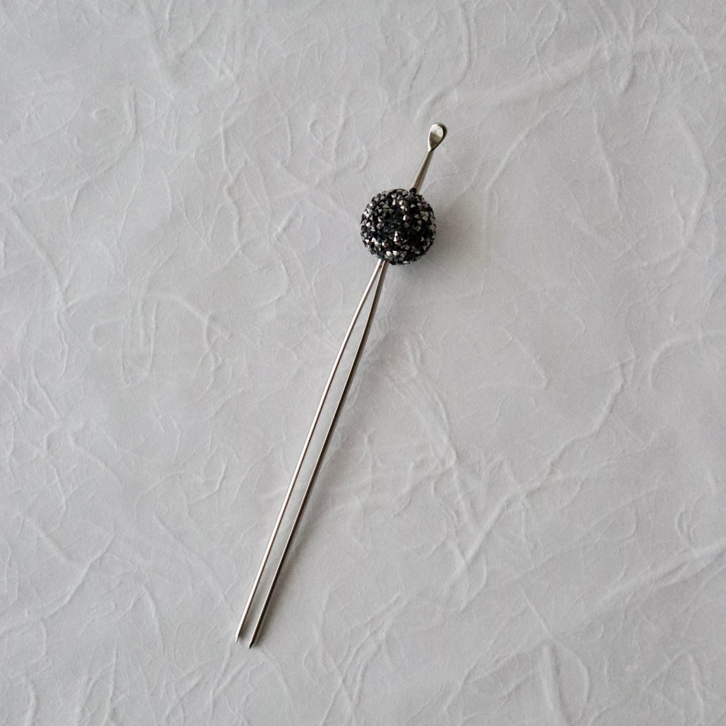 かんざし「ラメ・ミラーボール blk」大原商店