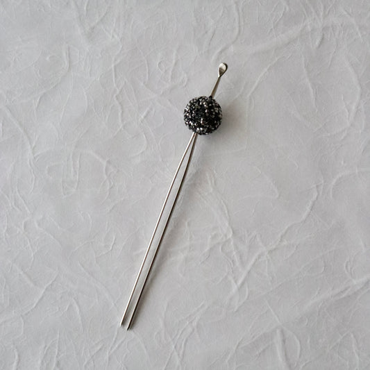 かんざし「ラメ・ミラーボール blk」大原商店