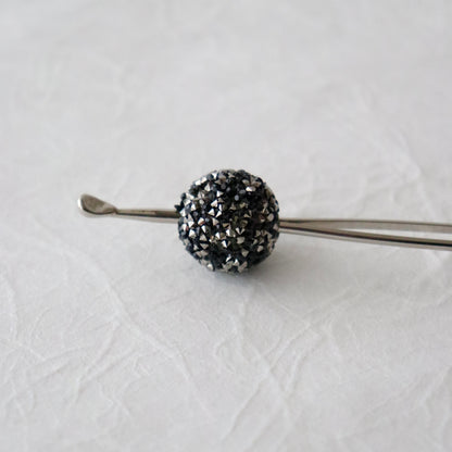 かんざし「ラメ・ミラーボール blk」大原商店