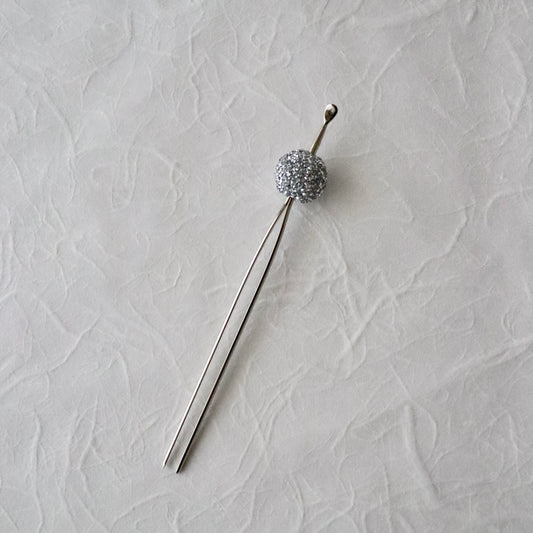 かんざし「ラメ・ミラーボール slv」大原商店