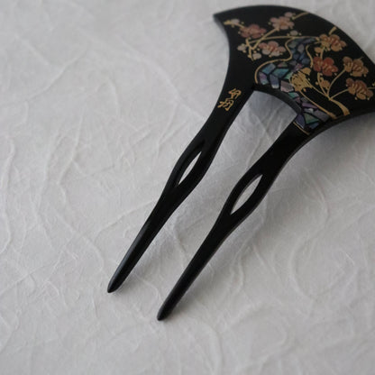 かんざし「梅に螺鈿蒔絵」大原商店