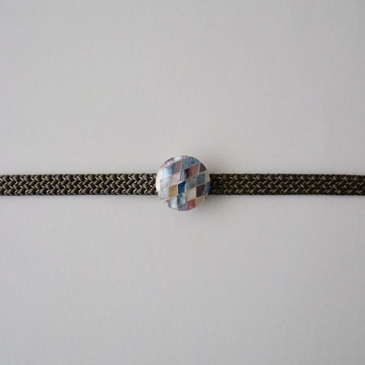 帯留「螺鈿 - ダイヤ」大原商店