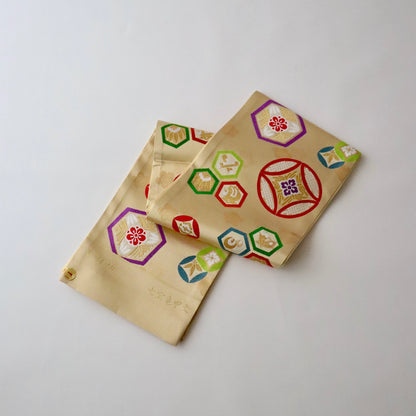 西陣織 | 袋帯 | 七五三 | 七歳 | 正絹 | 七宝亀甲文 | 金 | 志都香