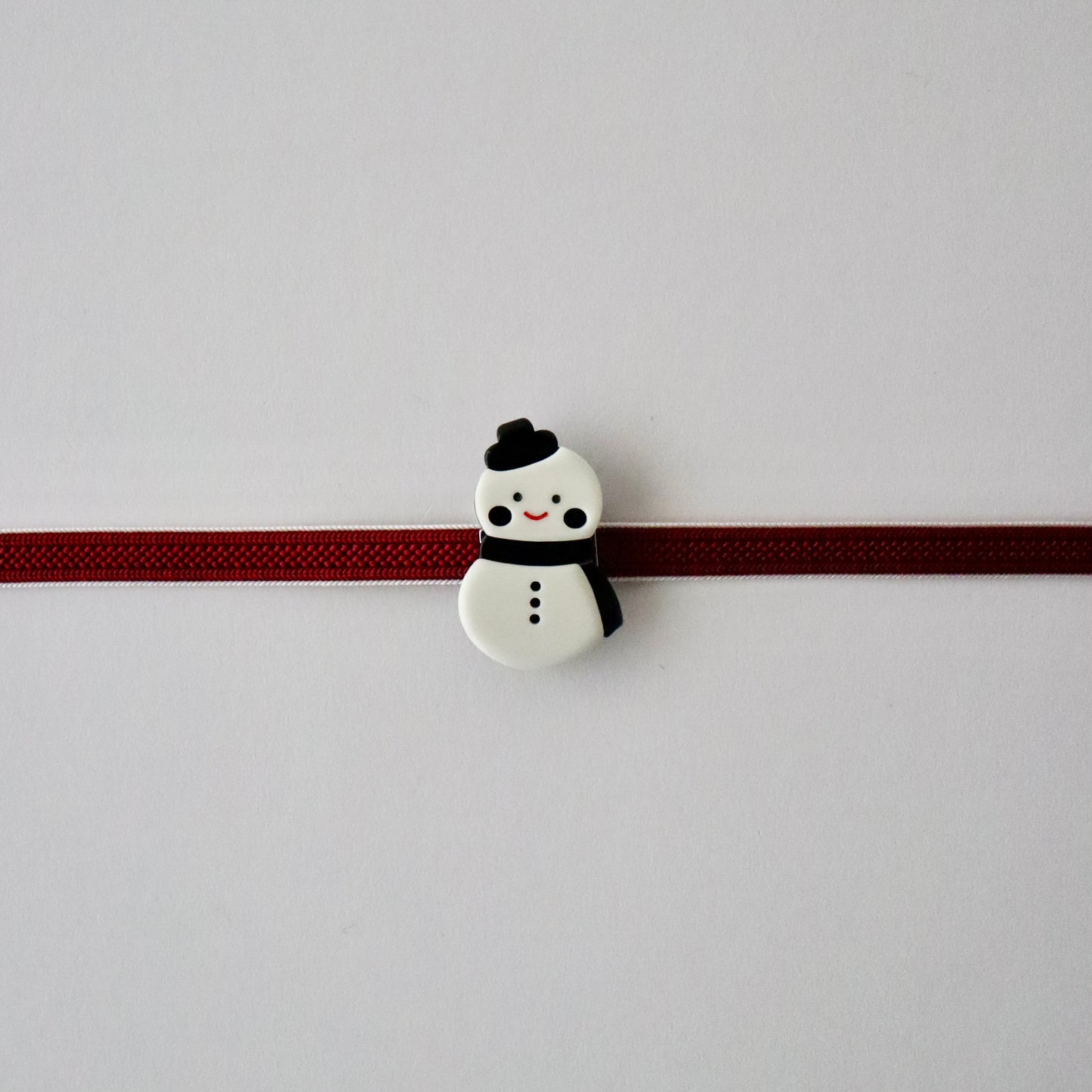 帯留「雪だるま blk」大原商店