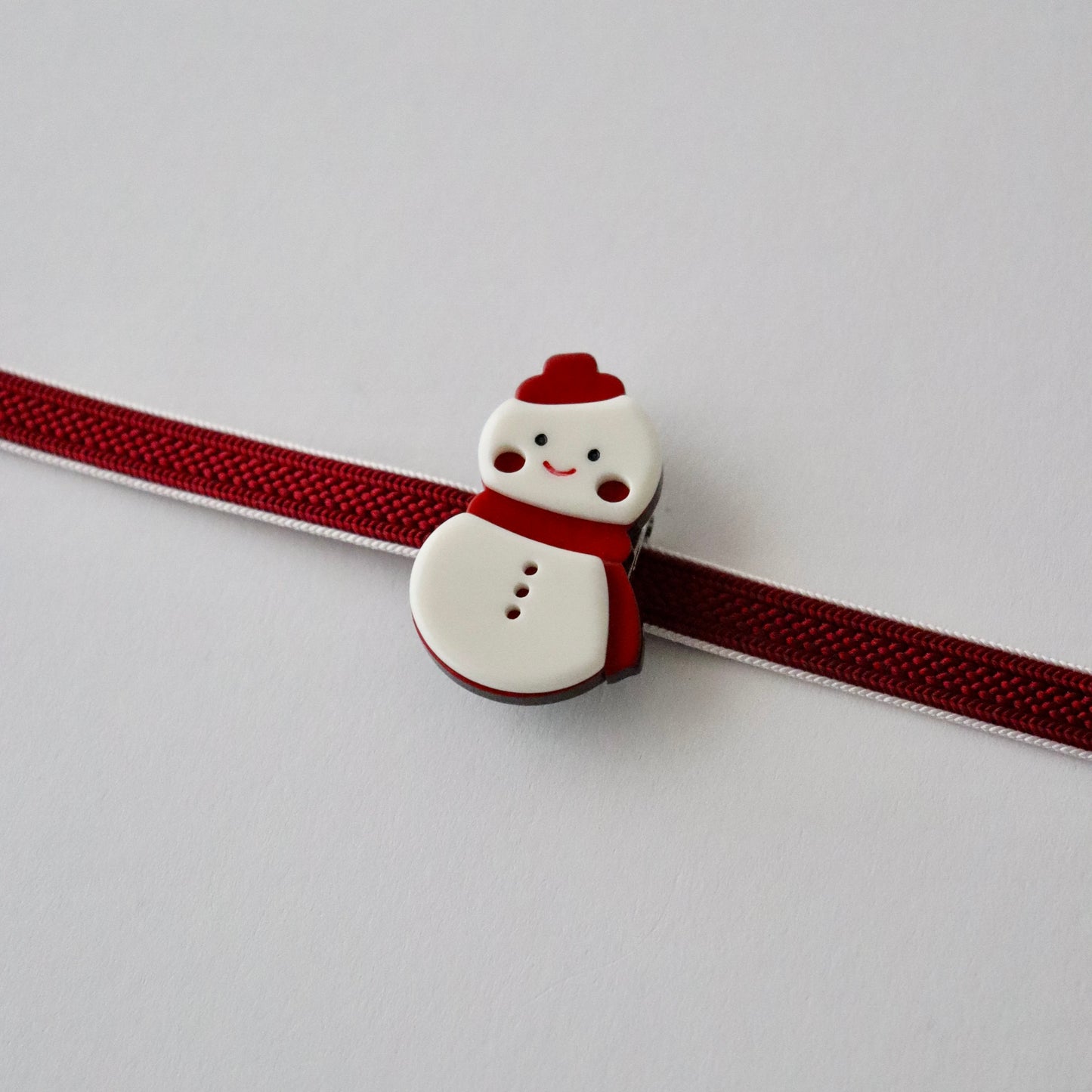 帯留「雪だるま rd」大原商店