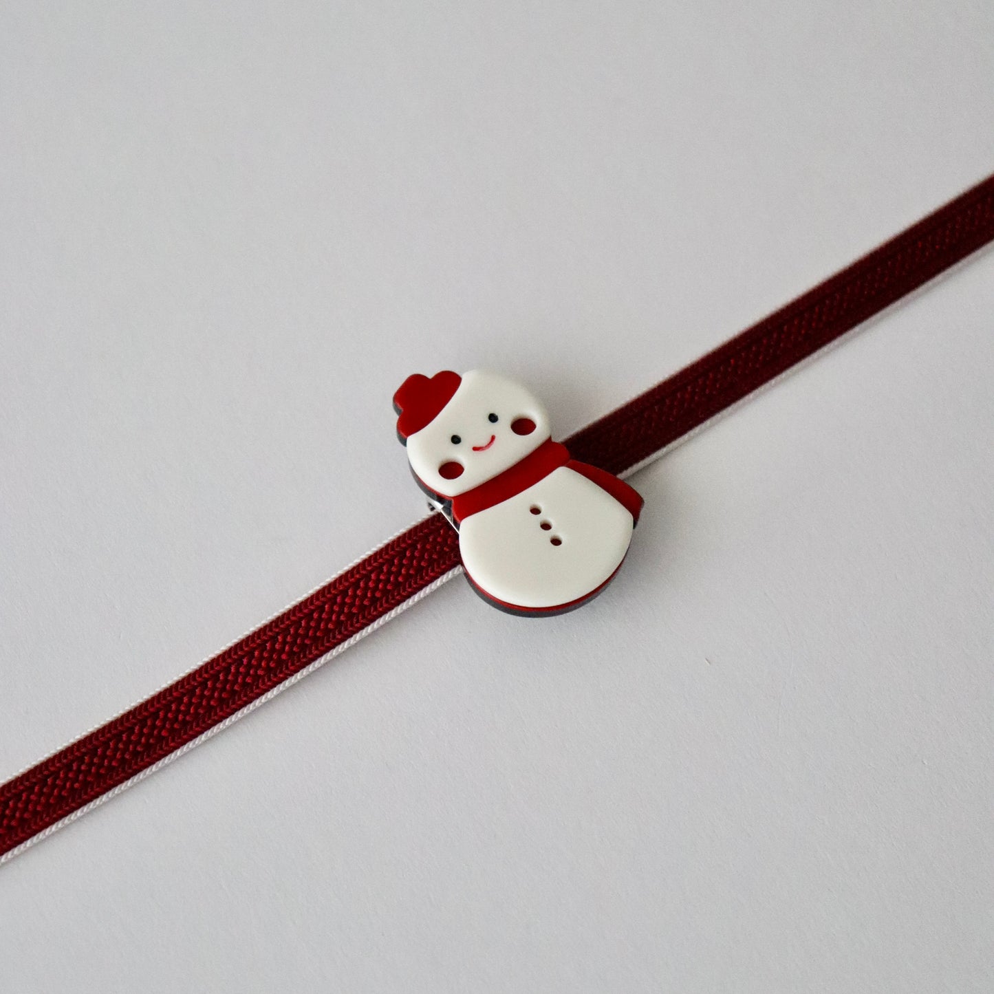 帯留「雪だるま rd」大原商店