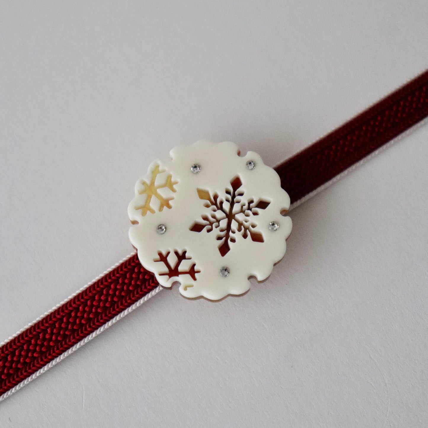 帯留「雪輪」大原商店