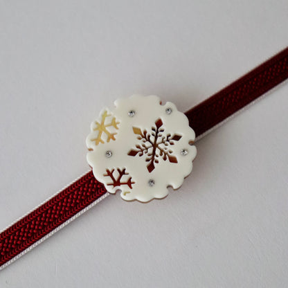 帯留「雪輪」大原商店