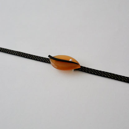 帯留「葉に露」大原商店