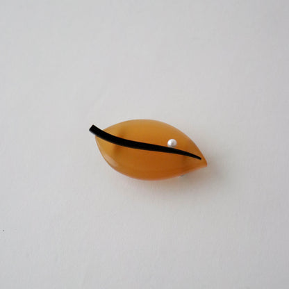 帯留「葉に露」大原商店