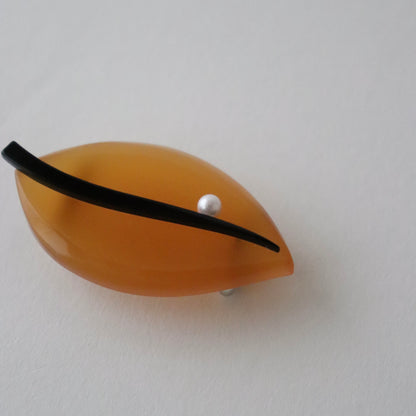 帯留「葉に露」大原商店