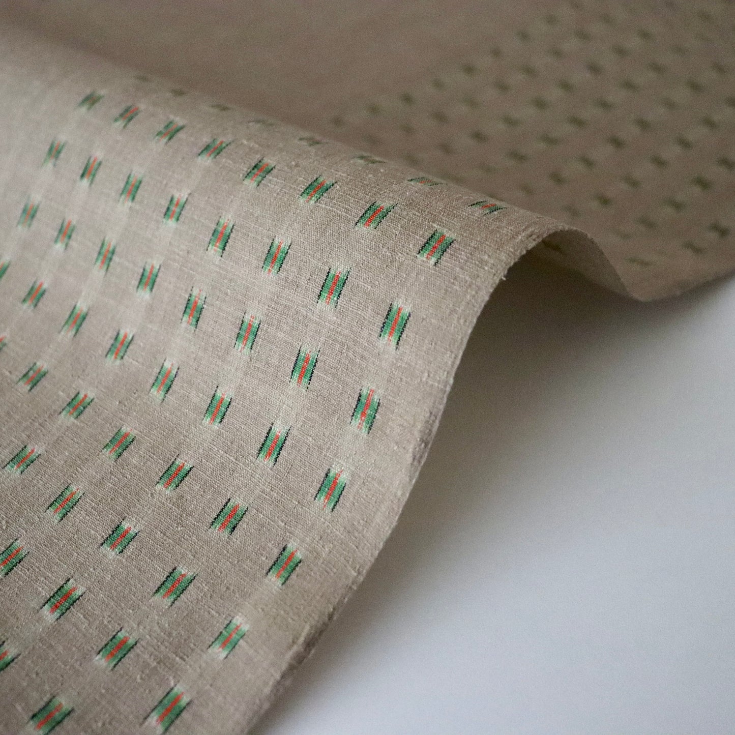 本場結城縮「大正絣 花緑青」小倉商店