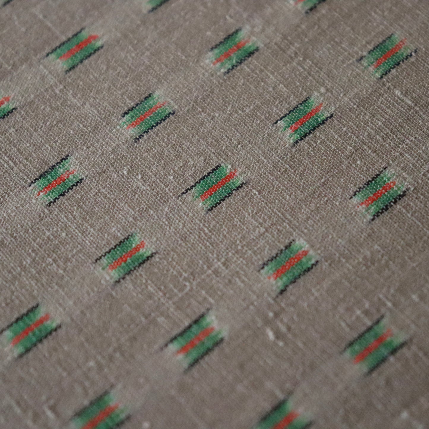 本場結城縮「大正絣 花緑青」小倉商店