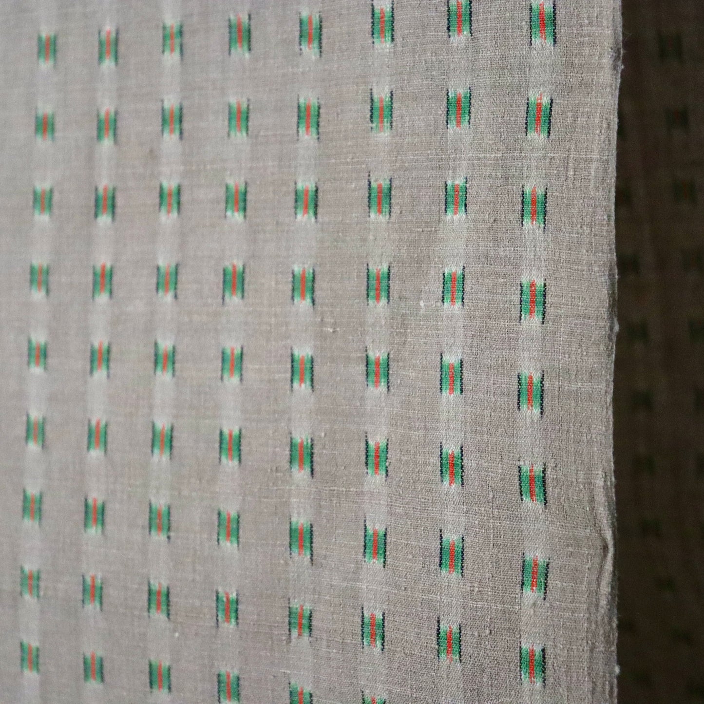 本場結城縮「大正絣 花緑青」小倉商店