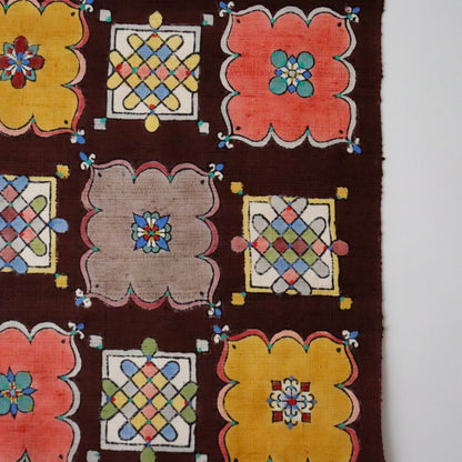 九寸名古屋帯「木版更紗 - 飾り窓」小島貞二